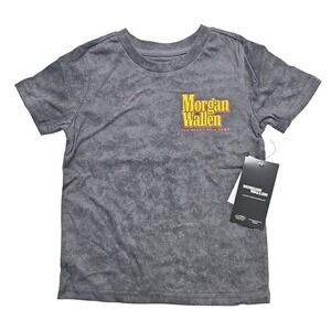 Morgan Wallen Kids One Night At A Time Tour Truck Graphic Tee Forged Iron 3T NEW